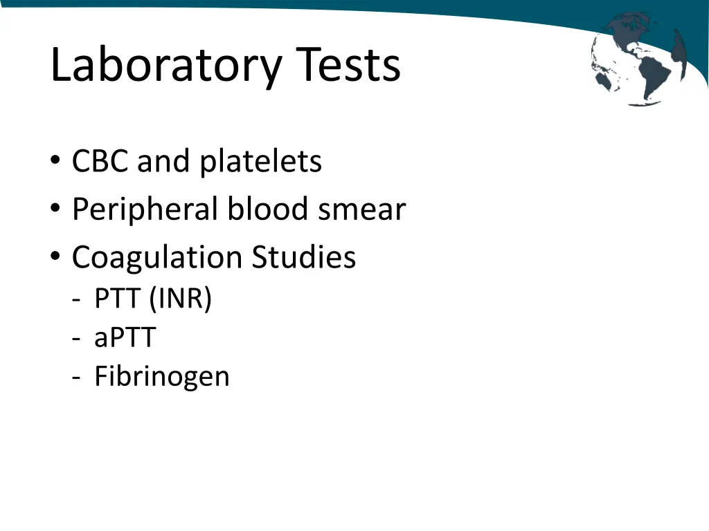 laboratory tests