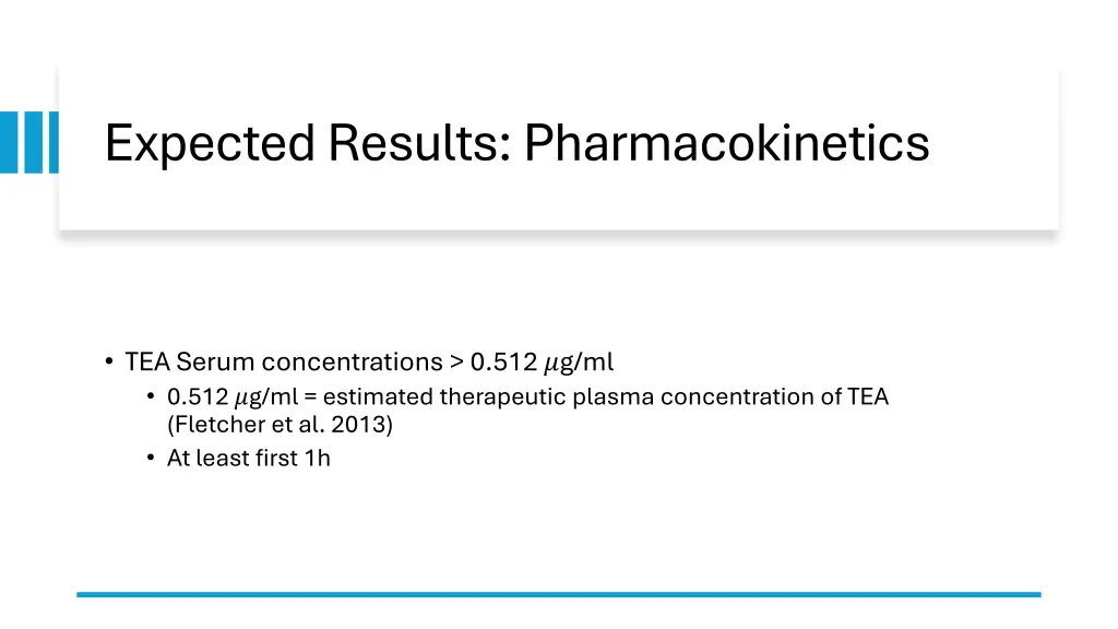 expected results pharmacokinetics