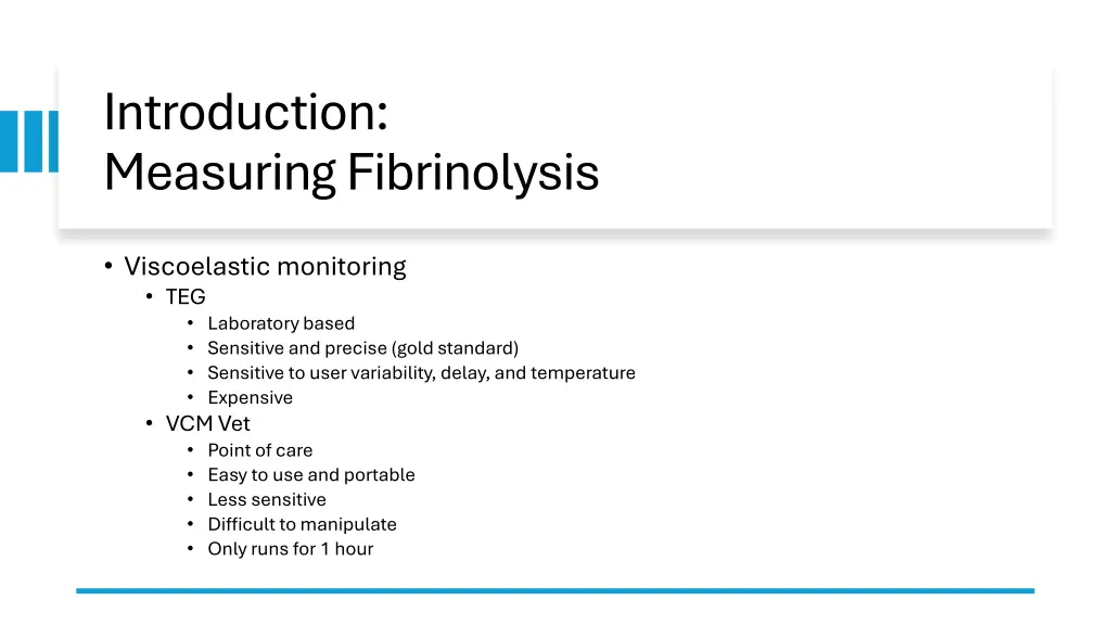 introduction measuring fibrinolysis
