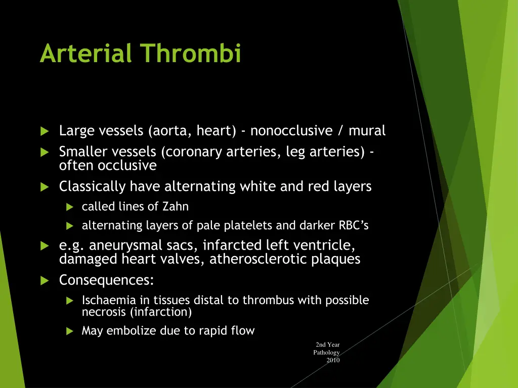 arterial thrombi