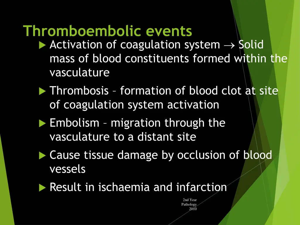 thromboembolic events activation of coagulation