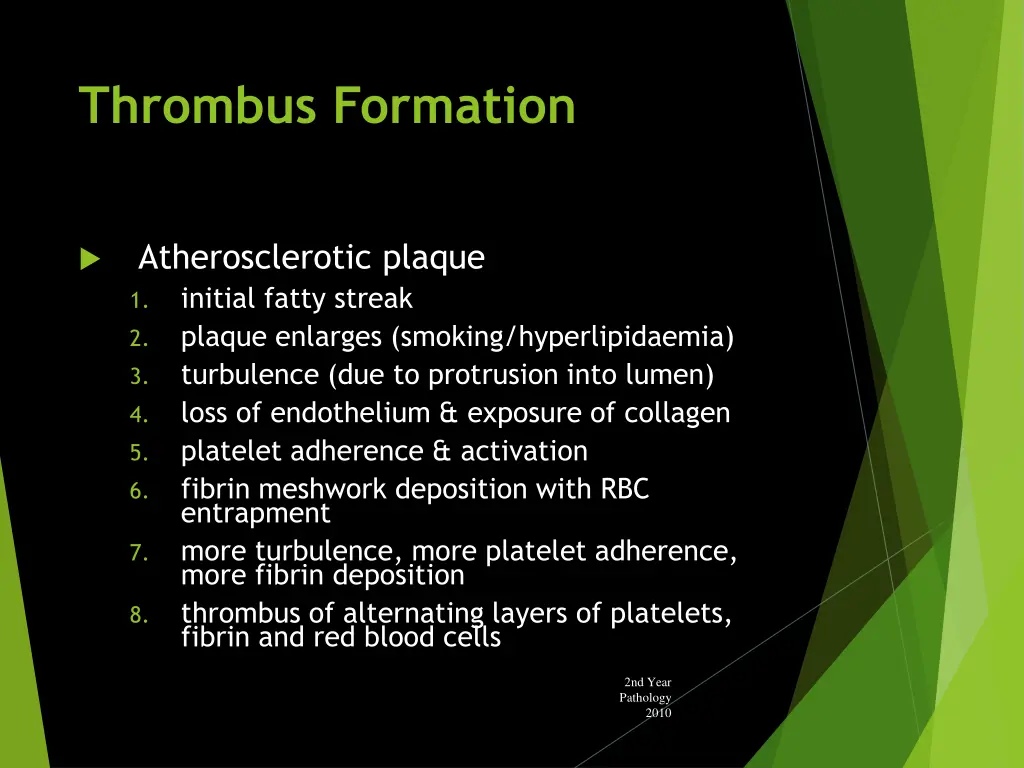 thrombus formation