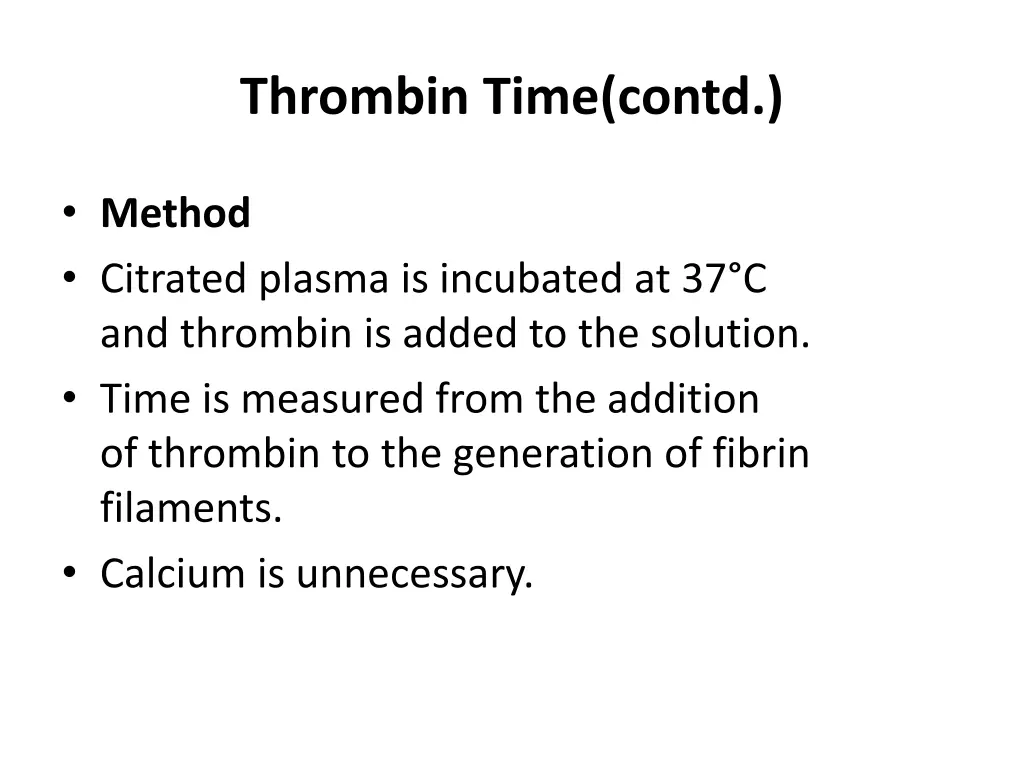 thrombin time contd 1