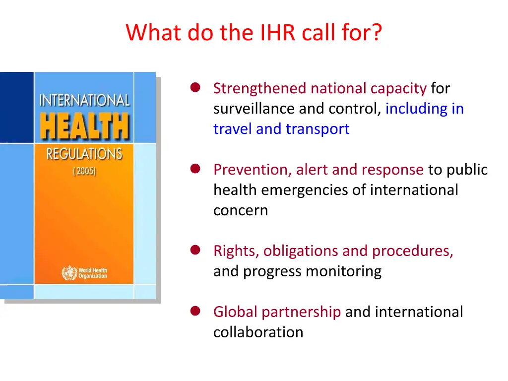 what do the ihr call for