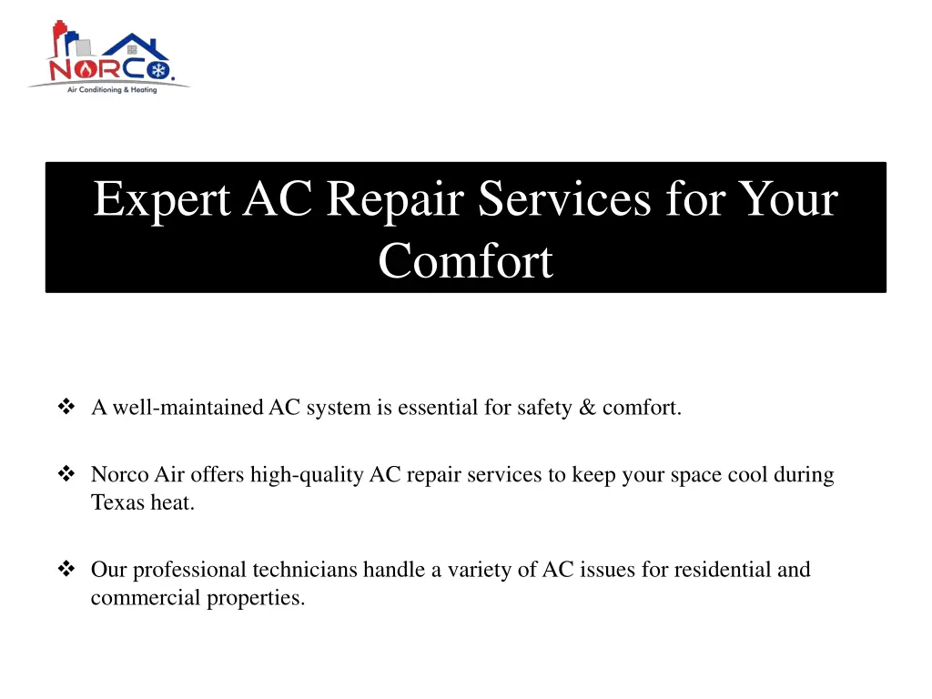 expert ac repair services for your comfort