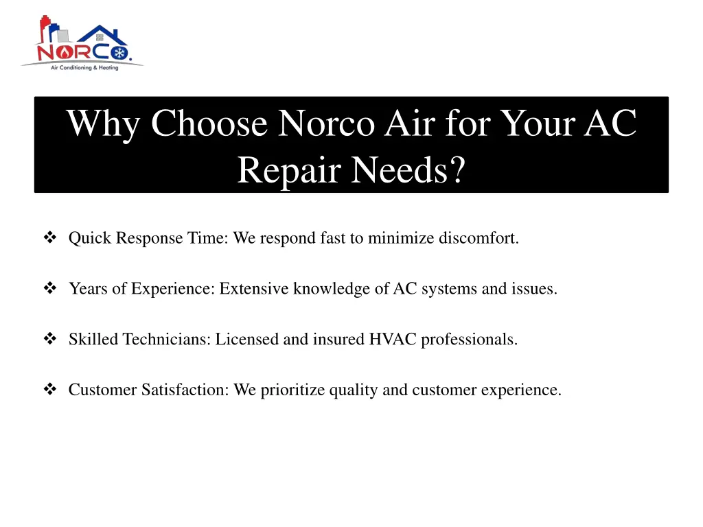 why choose norco air for your ac repair needs