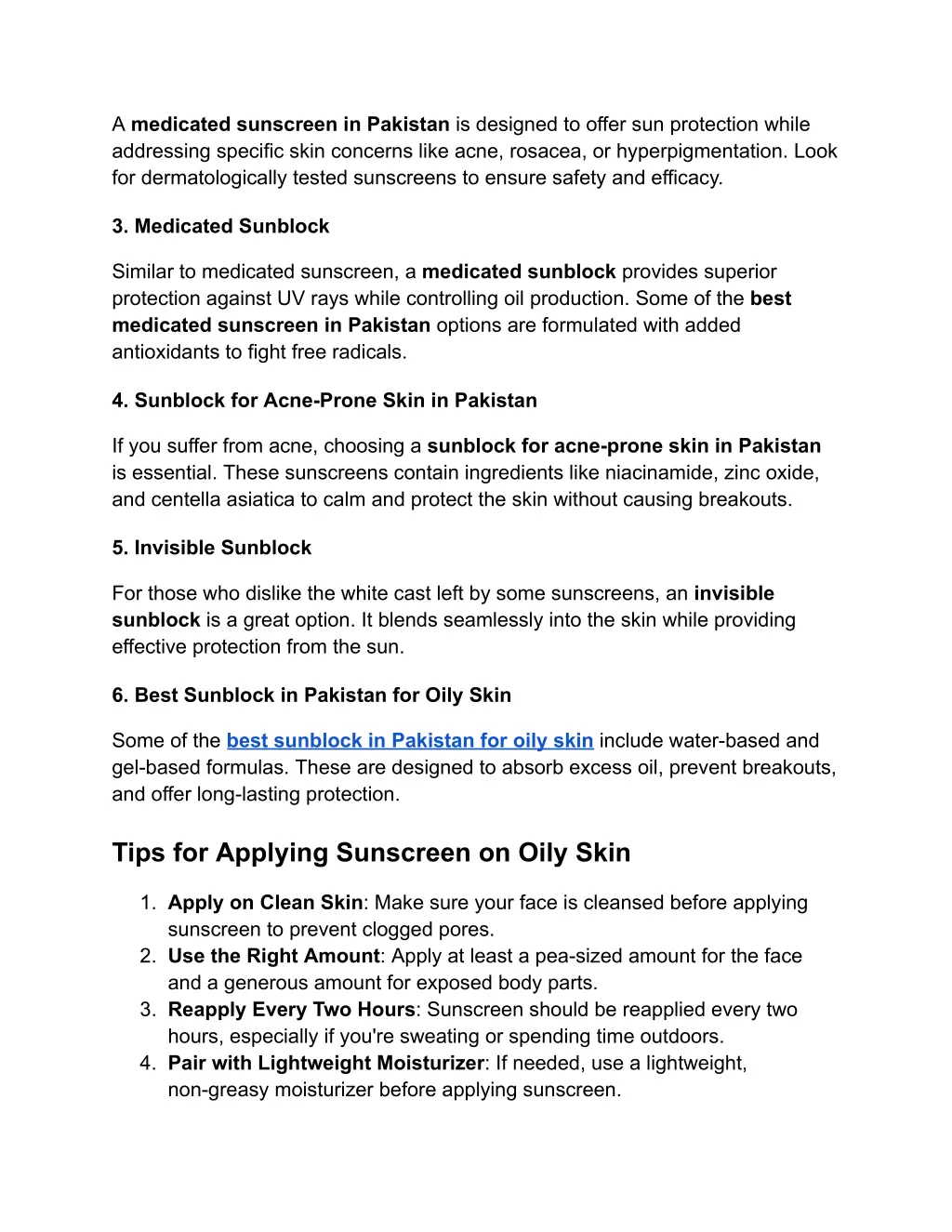 a medicated sunscreen in pakistan is designed