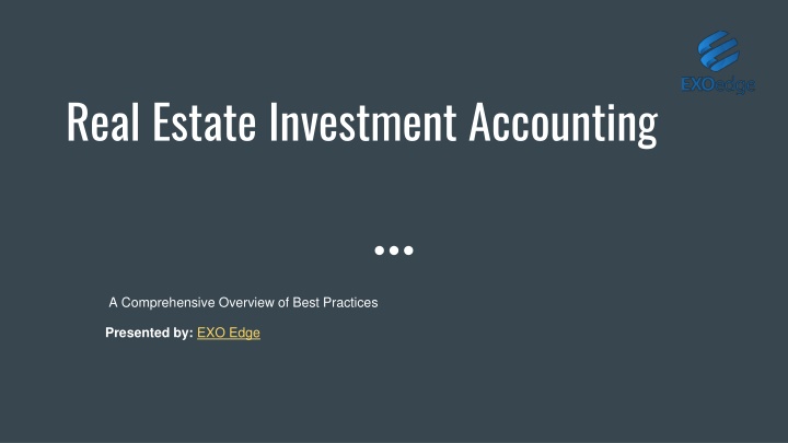 real estate investment accounting