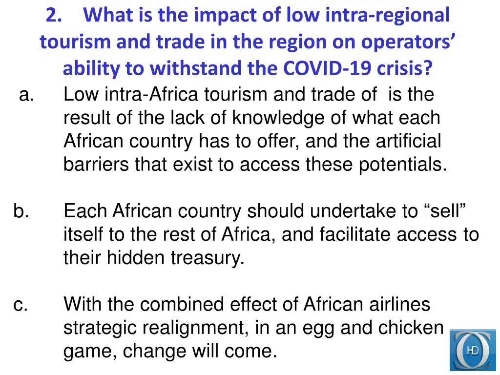 2 what is the impact of low intra regional