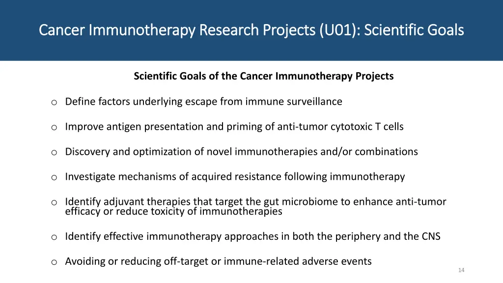 cancer immunotherapy research projects 1