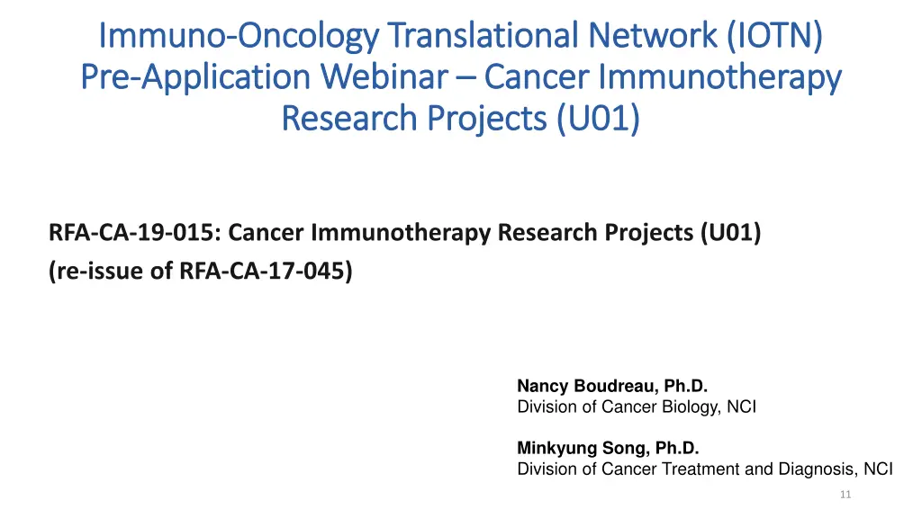 immuno immuno oncology translational network iotn 2