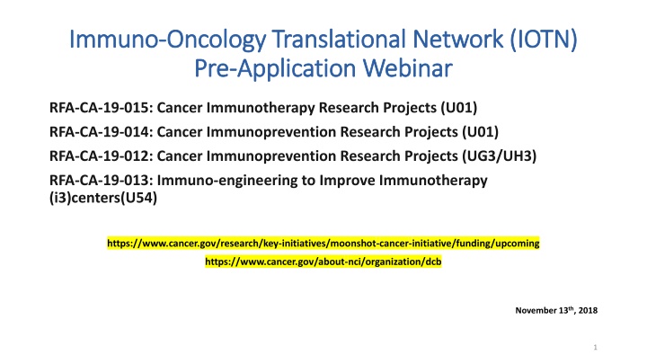 immuno immuno oncology translational network iotn