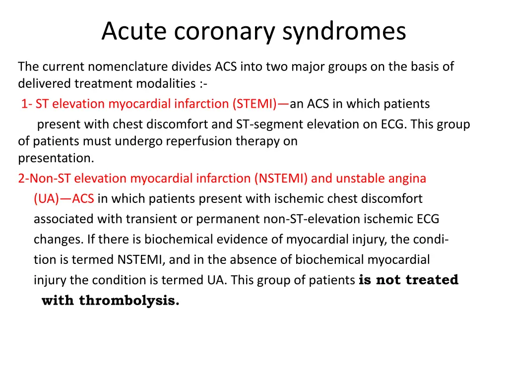 acute coronary syndromes