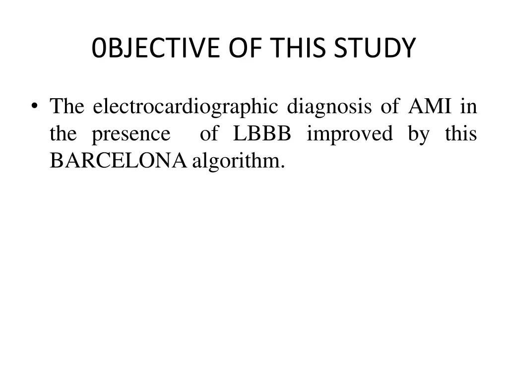 0bjective of this study