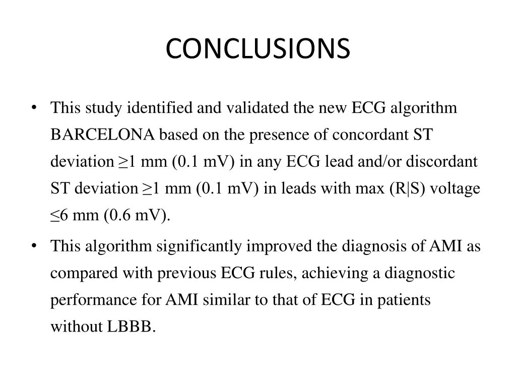 conclusions
