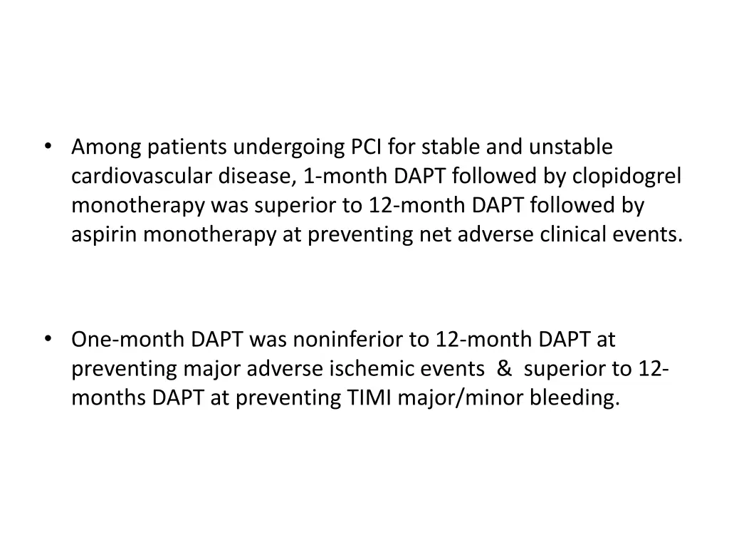 among patients undergoing pci for stable