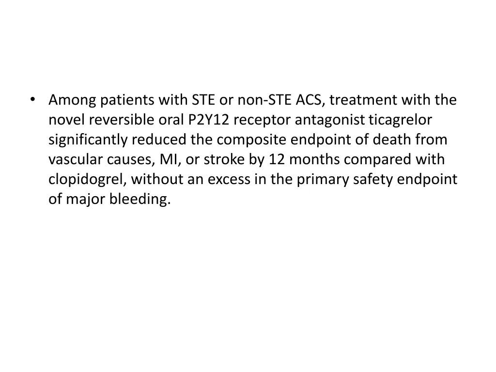 among patients with ste or non ste acs treatment
