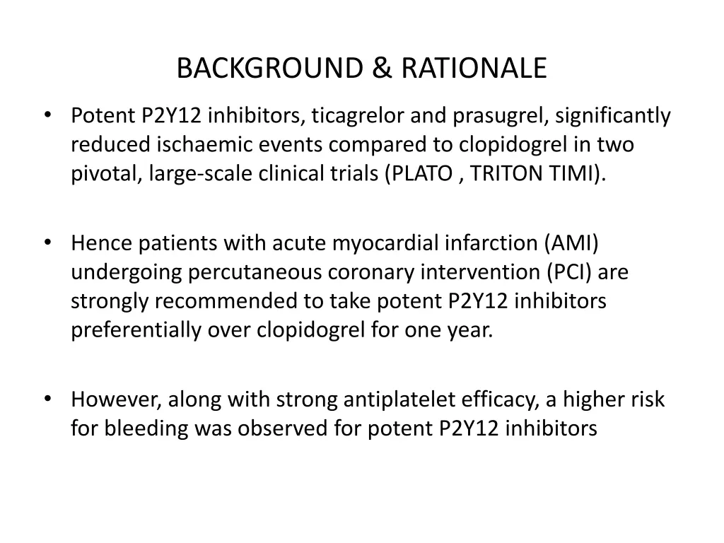 background rationale