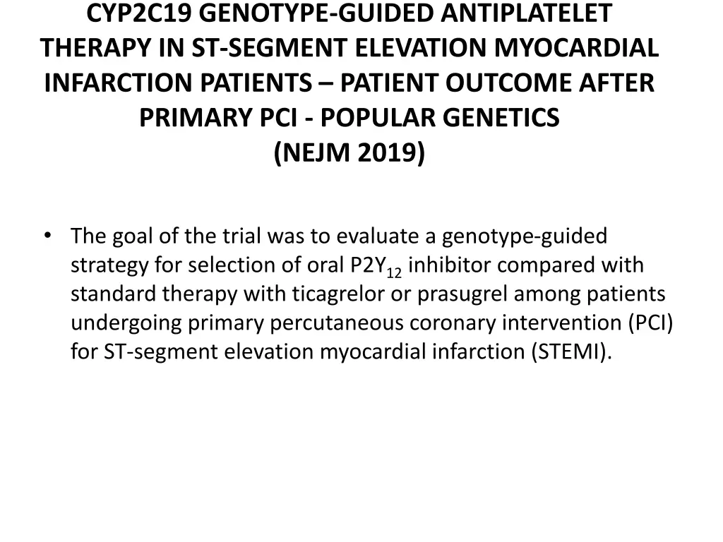 cyp2c19 genotype guided antiplatelet therapy