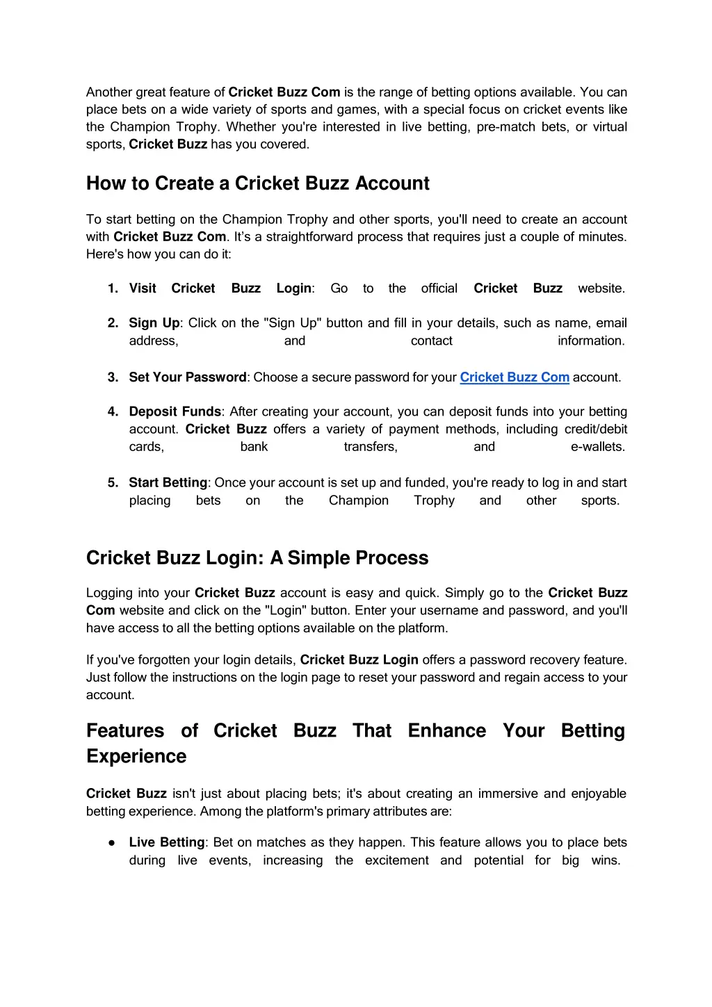 another great feature of cricket buzz