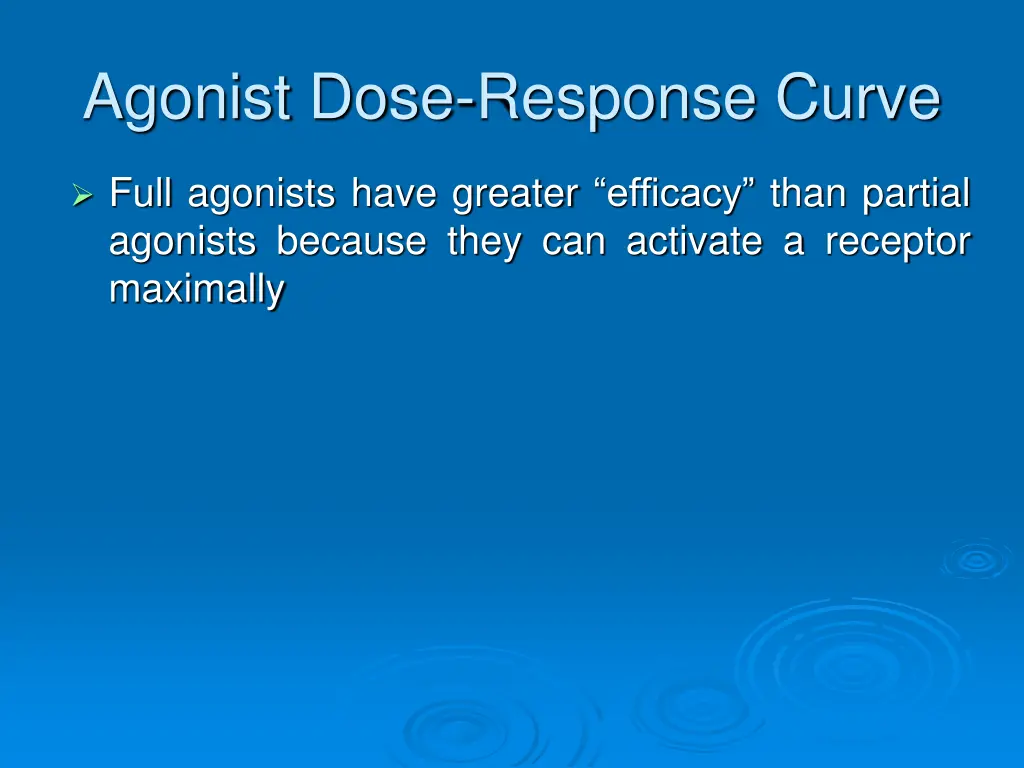 agonist dose response curve 1