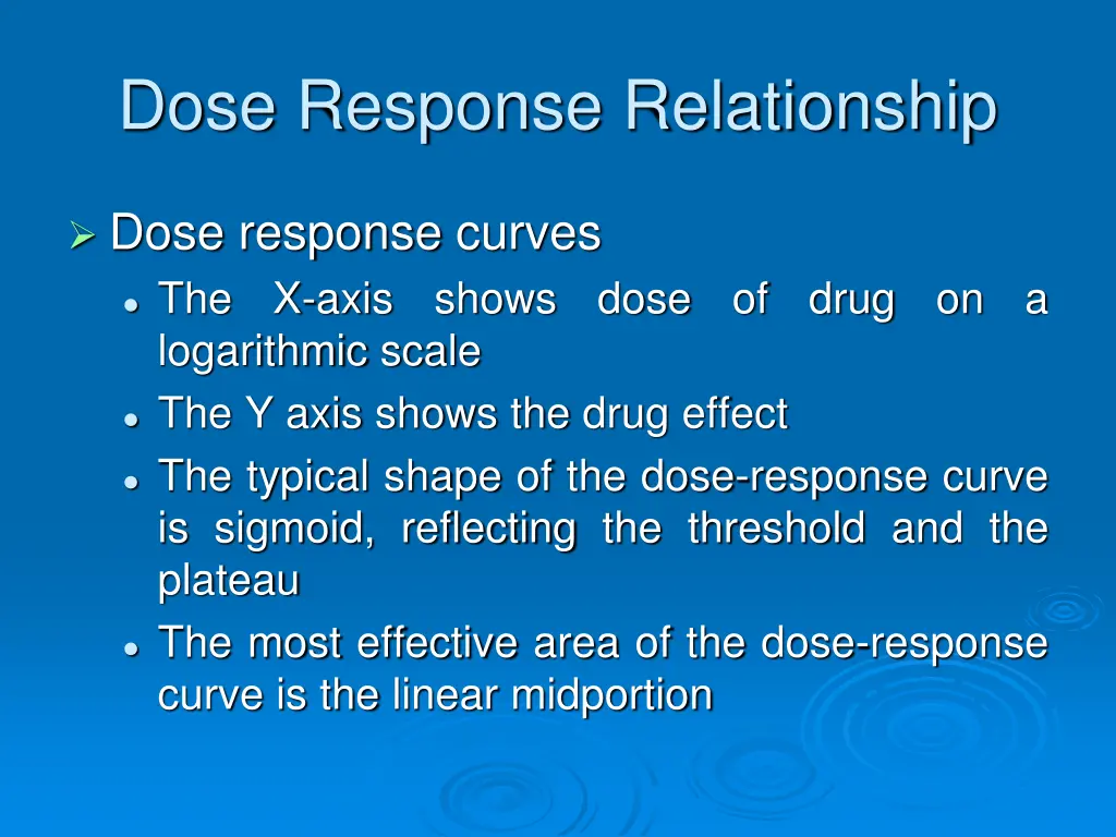 dose response relationship 1