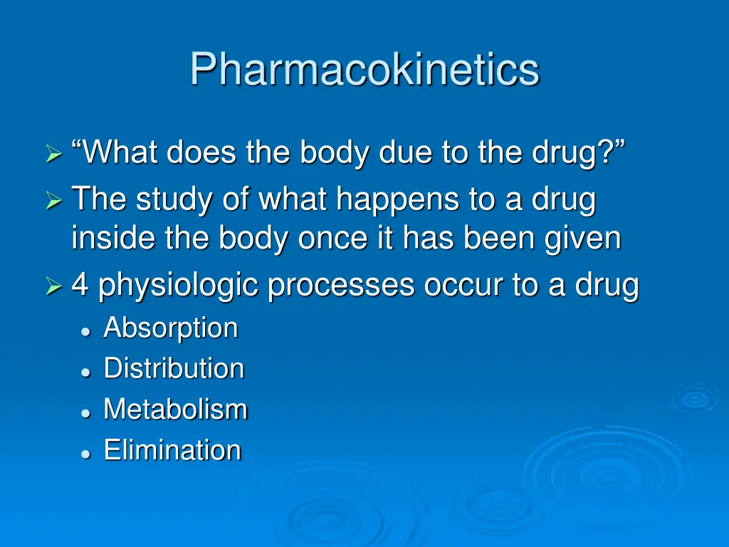 pharmacokinetics