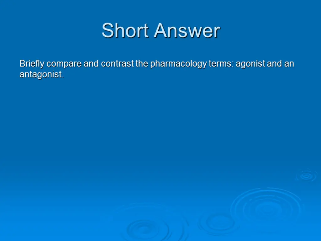 short answer
