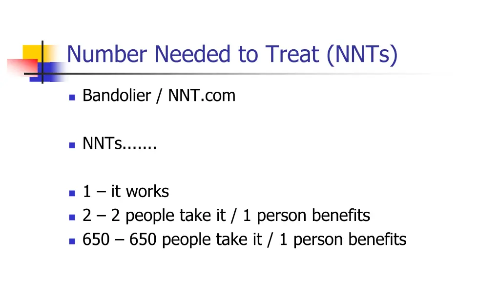 number needed to treat nnts