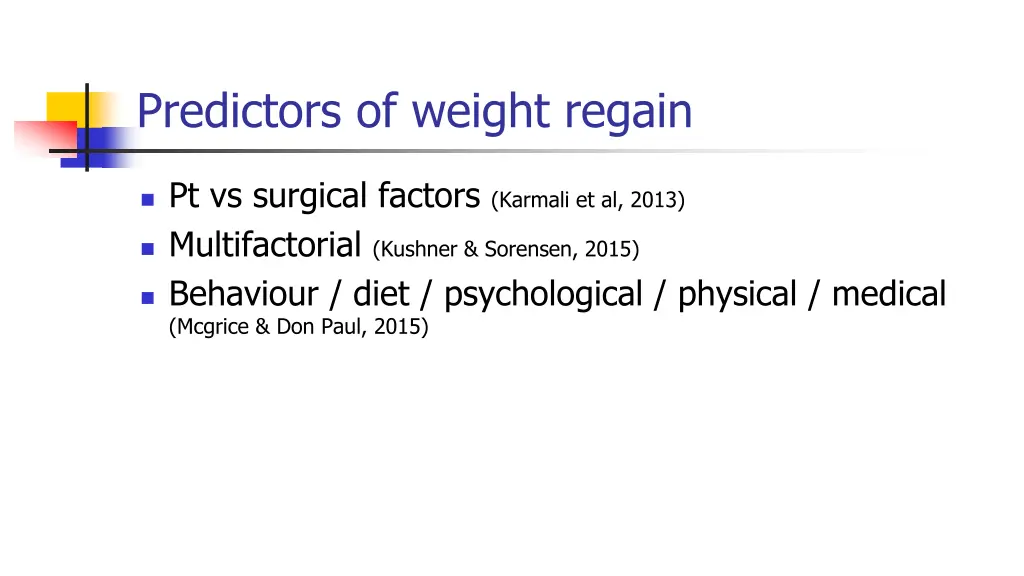 predictors of weight regain