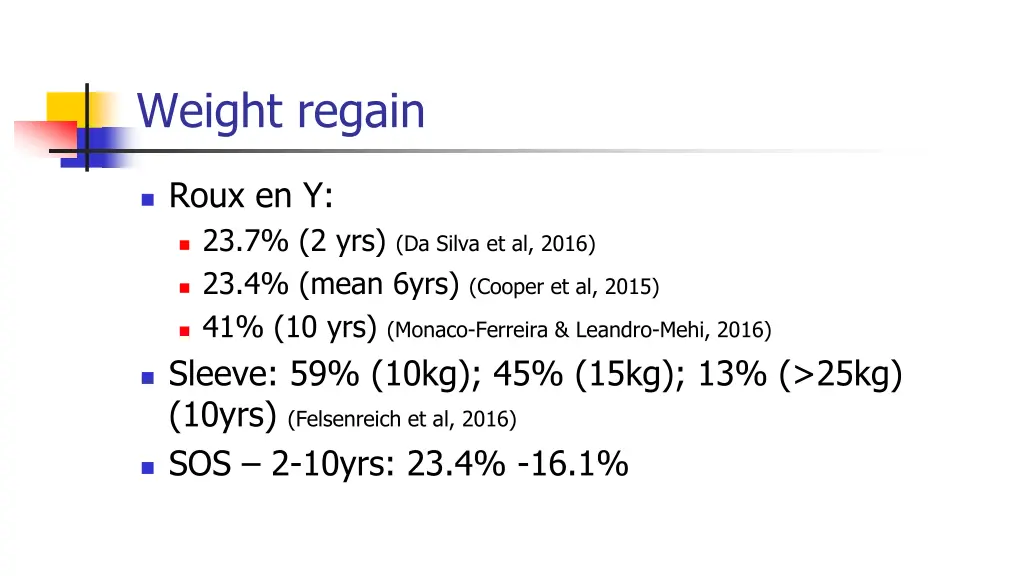 weight regain