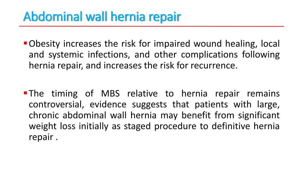 abdominal wall hernia repair abdominal wall