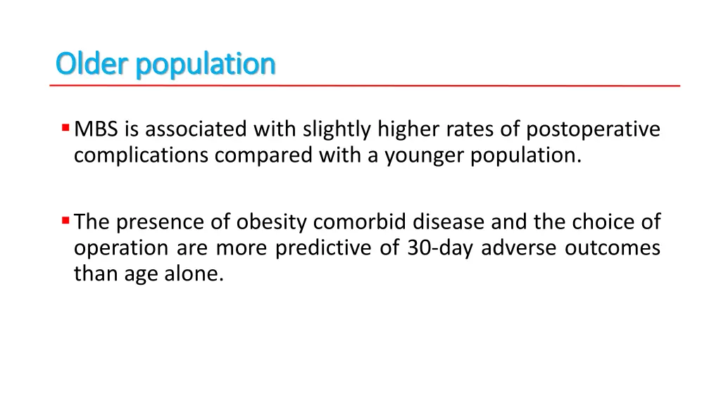 older population older population