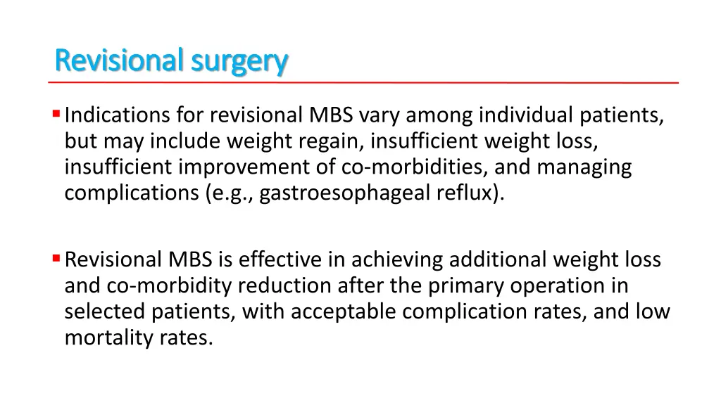 revisional surgery revisional surgery