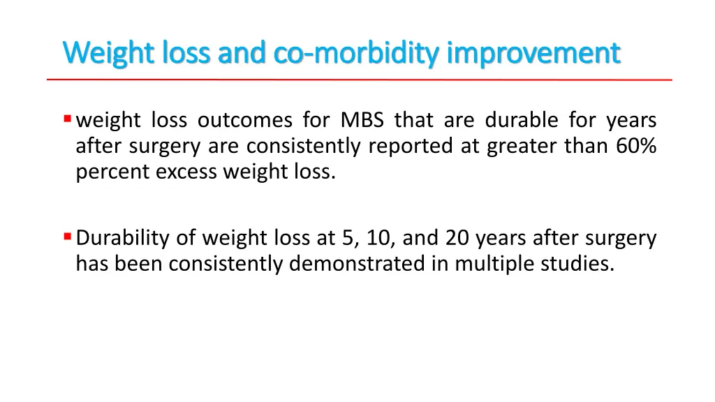 weight loss and co weight loss and co morbidity