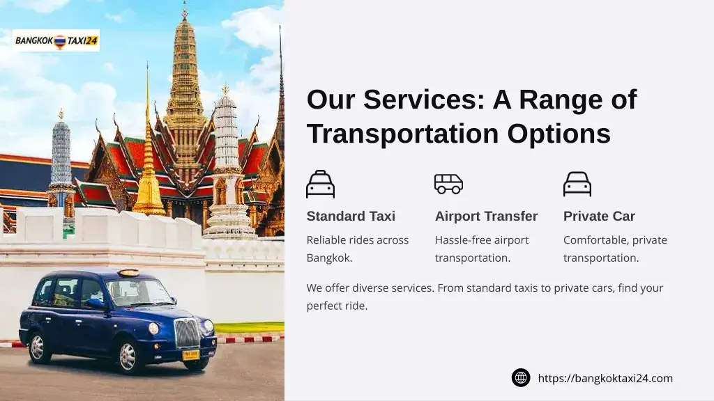 our services a range of transportation options