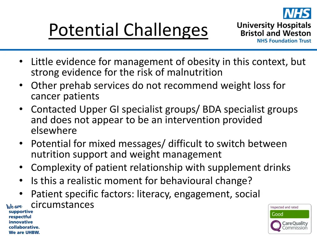 potential challenges