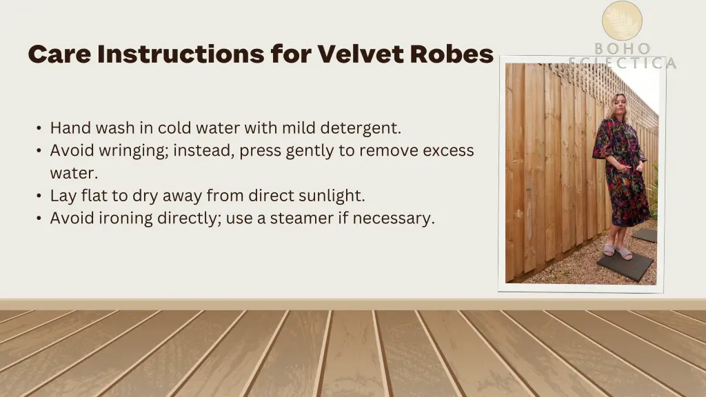 care instructions for velvet robes