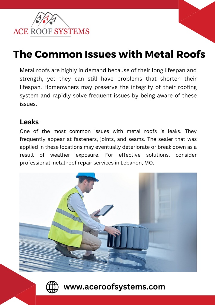 the common issues with metal roofs