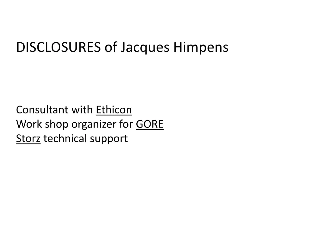 disclosures of jacques himpens