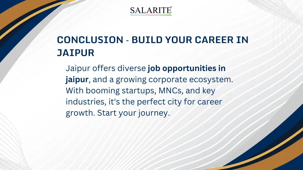 conclusion build your career in jaipur jaipur