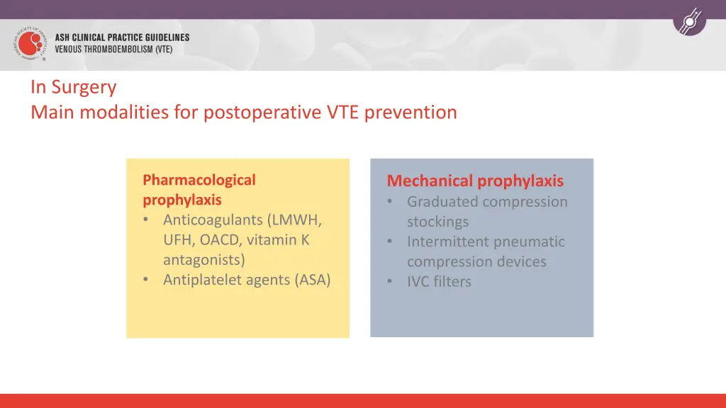 in surgery main modalities for postoperative