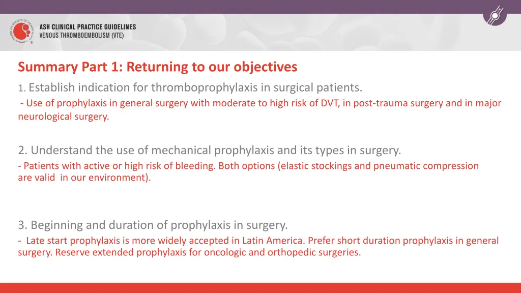 summary part 1 returning to our objectives