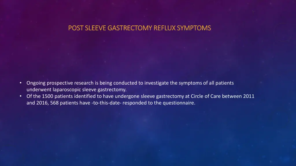 post sleeve gastrectomy reflux symptoms post