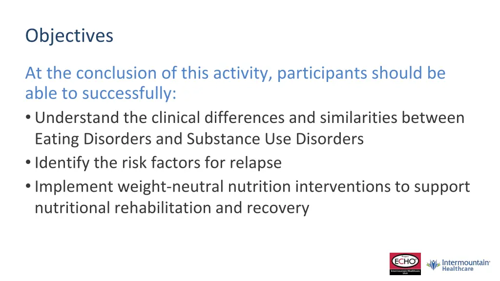 objectives