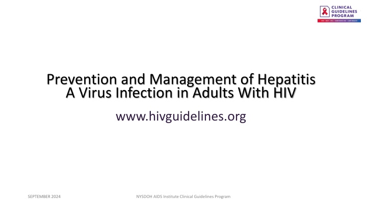 prevention and management of hepatitis a virus