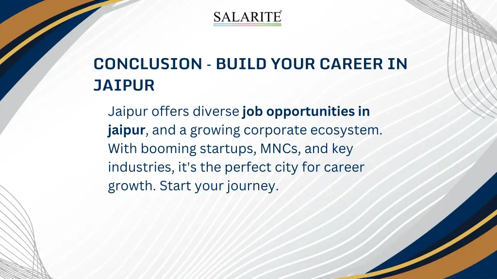 conclusion build your career in jaipur jaipur