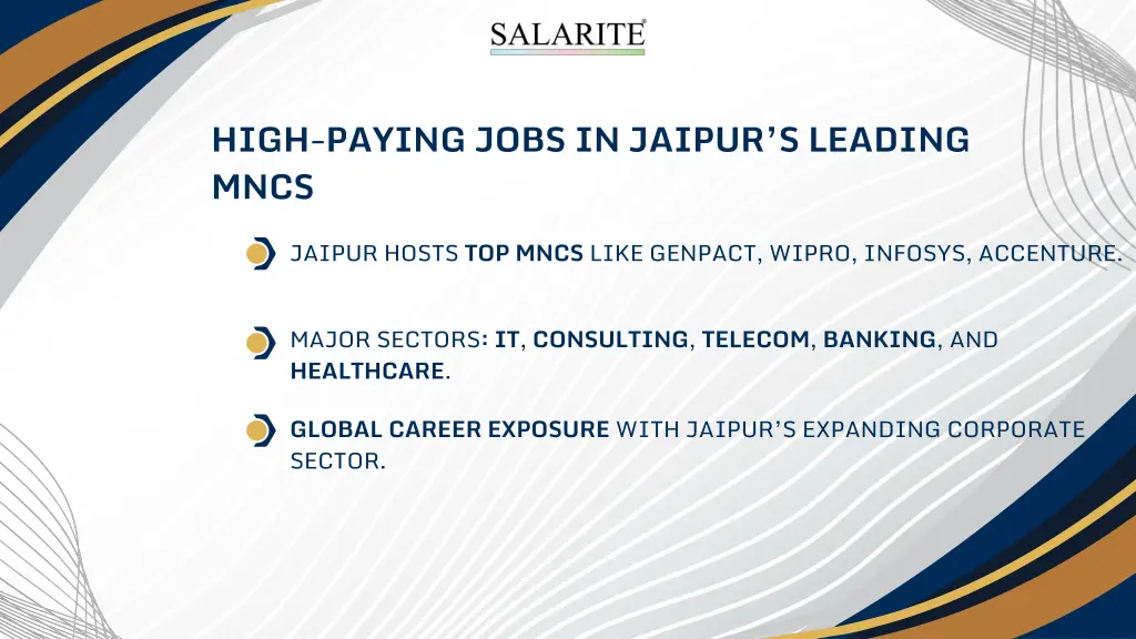 high paying jobs in jaipur s leading mncs