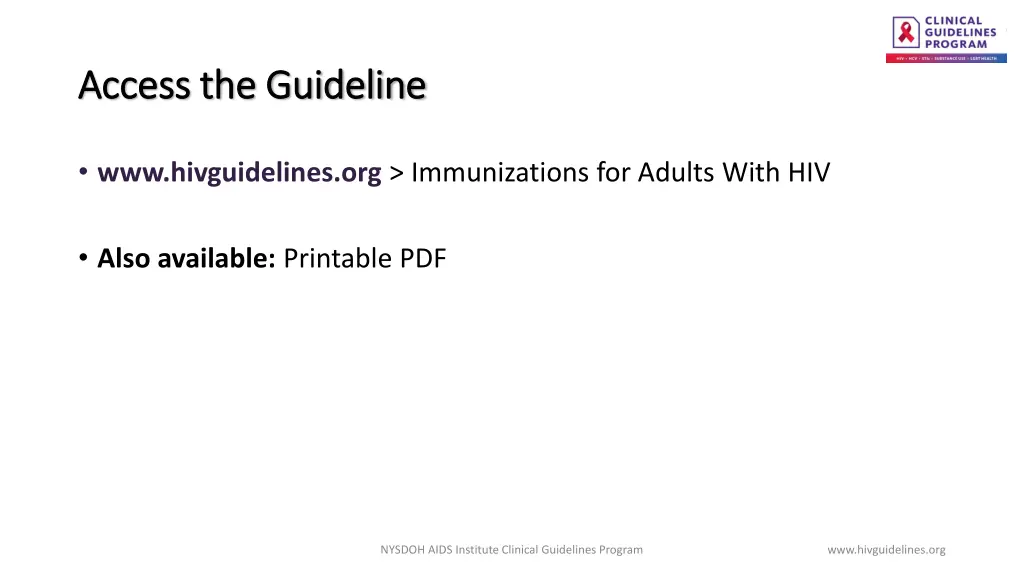 access the guideline access the guideline