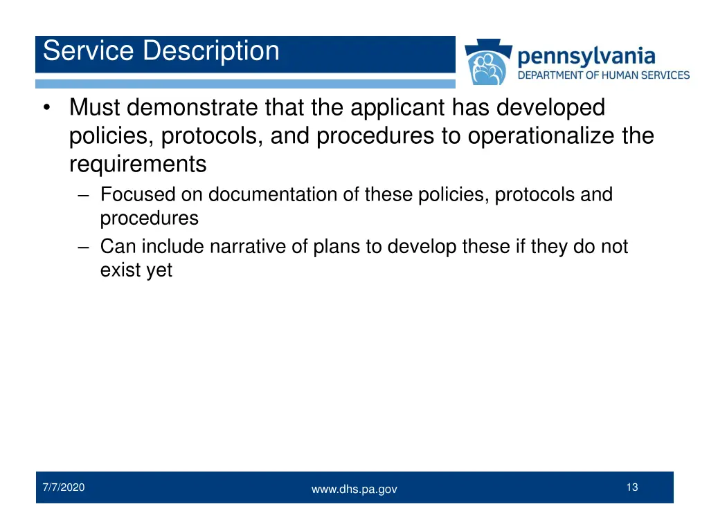service description